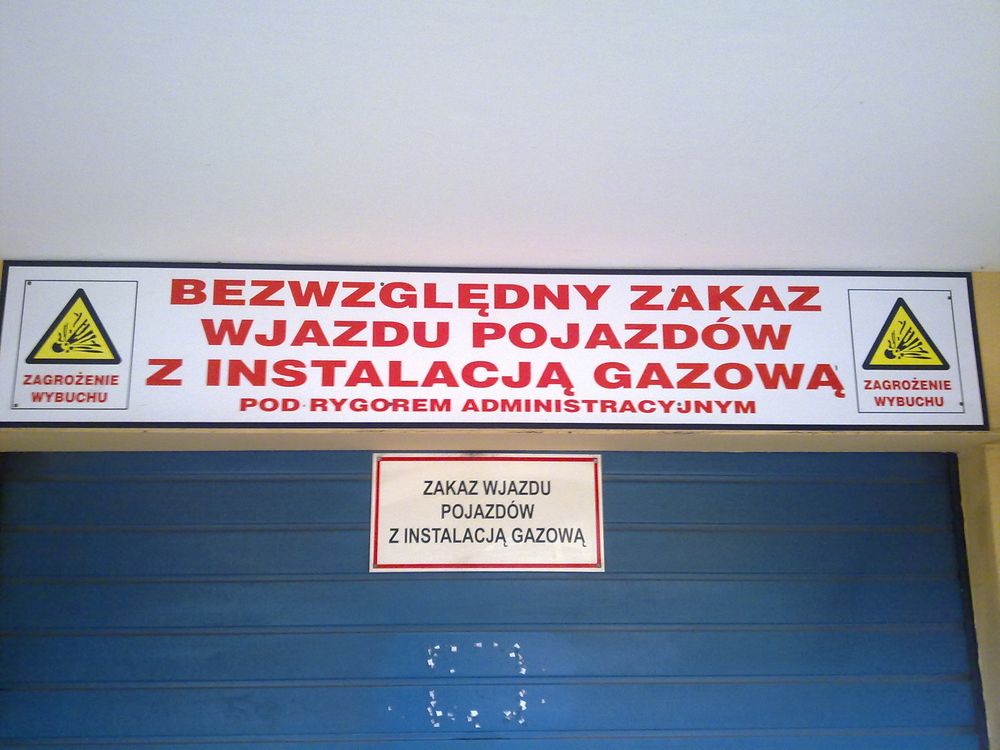 Tablica wjazd do garażu